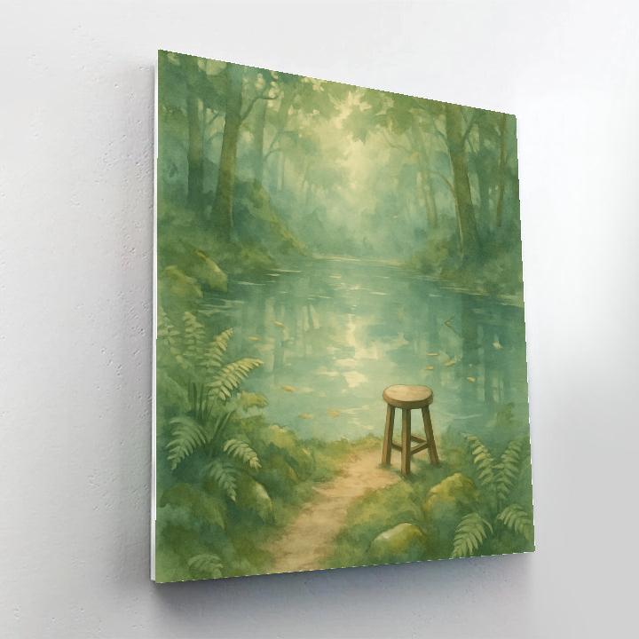 Hidden Forest Pond Retreat paint by color