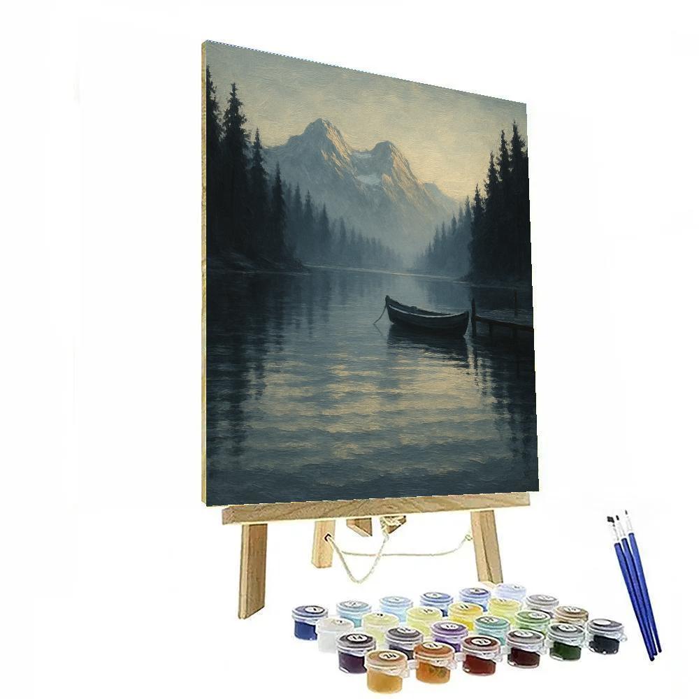 Silent Pine Lake Numbered painting kits