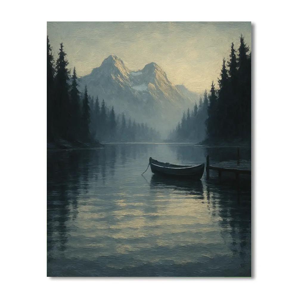 Silent Pine Lake Numbered painting kits