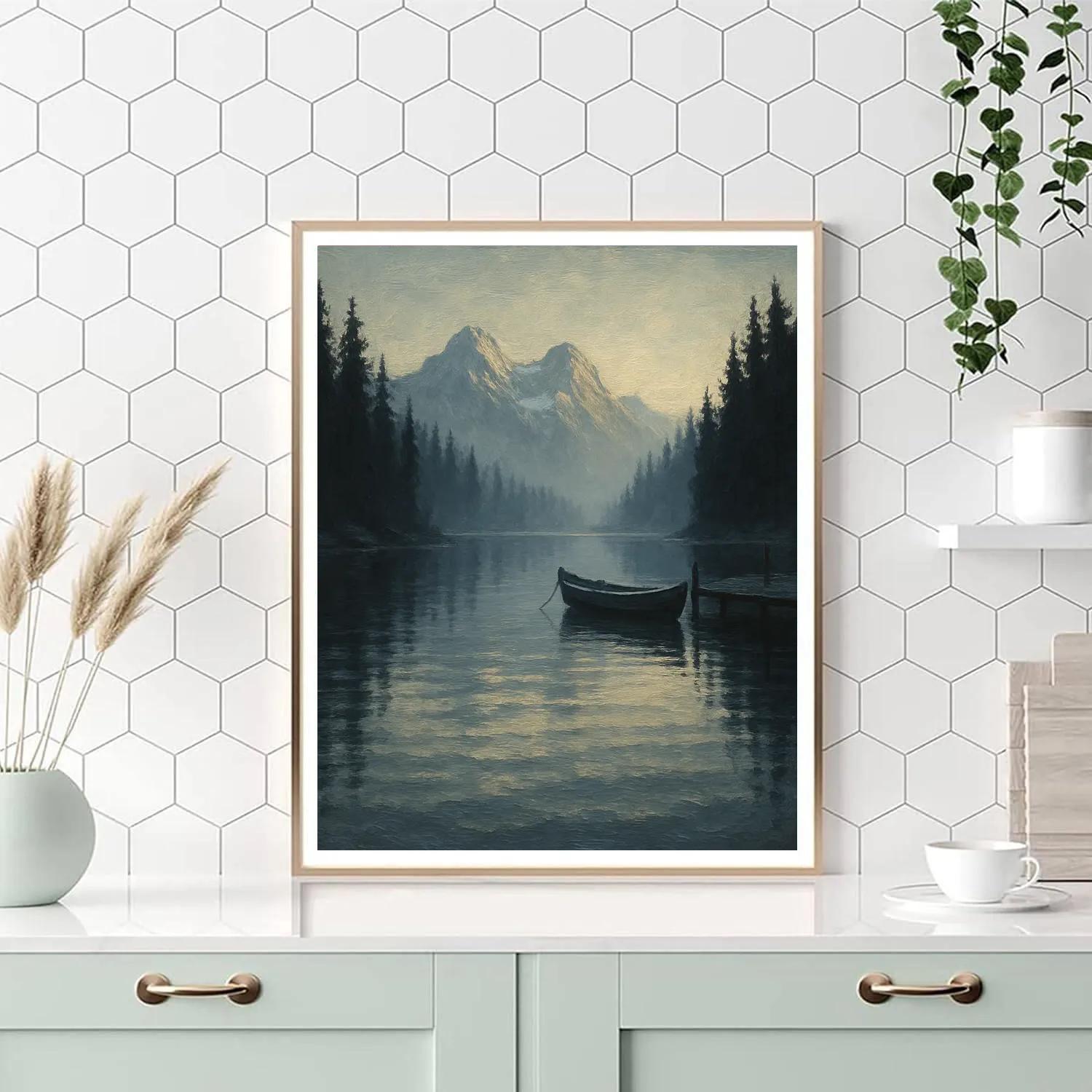 Silent Pine Lake Numbered painting kits