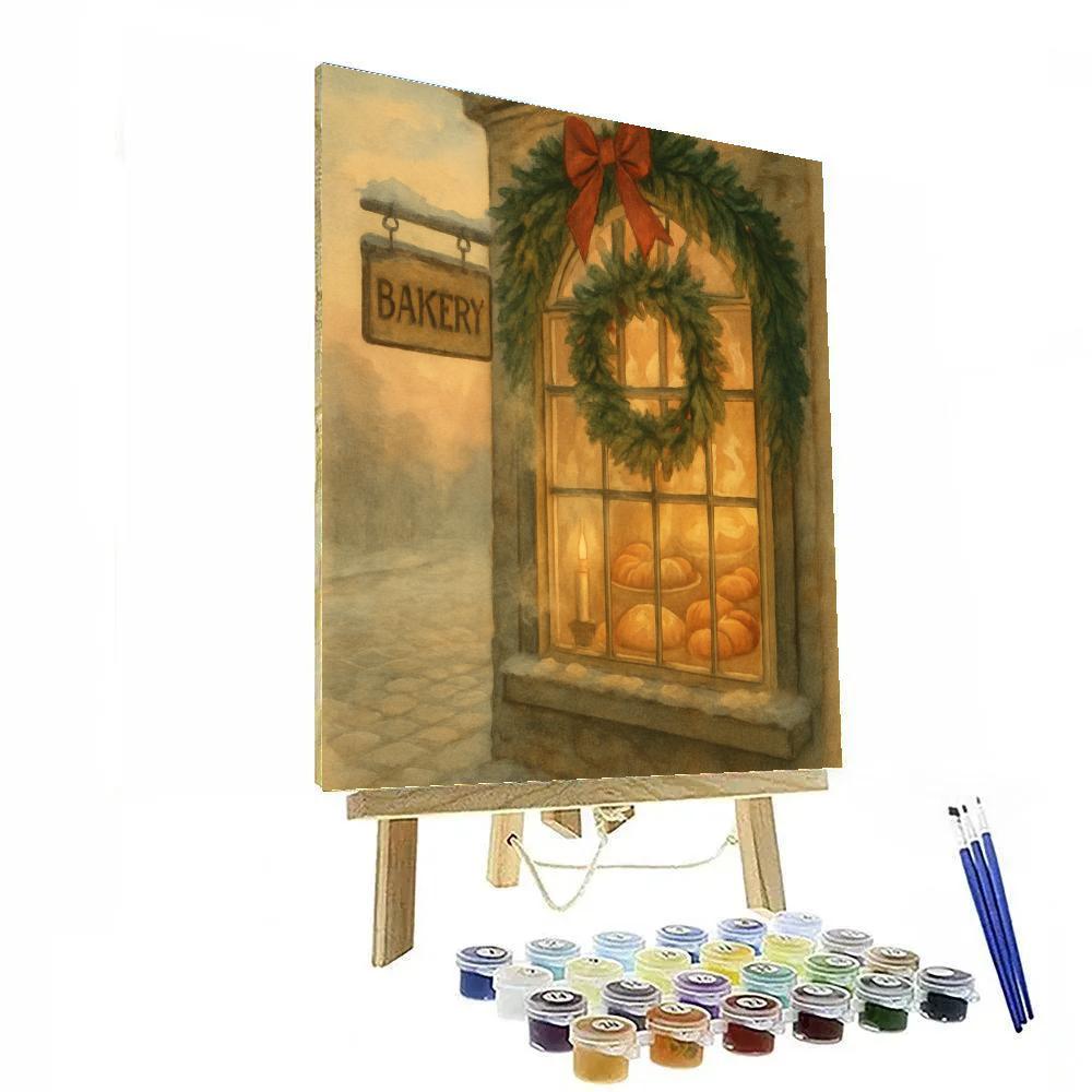 Wreath Window Bakery Morning paint by color