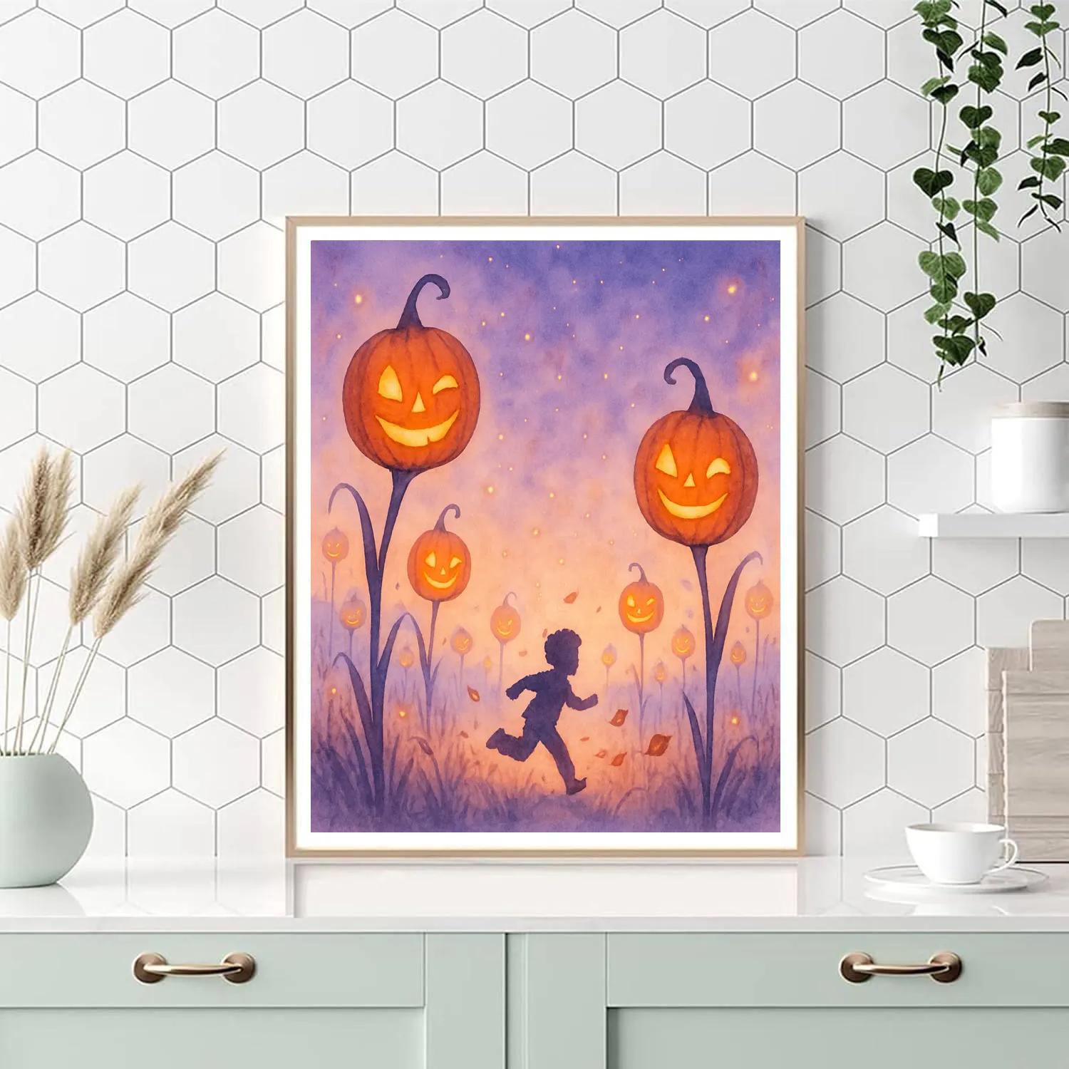 Lantern Field Of Whispering Stalks Paint by numbers art