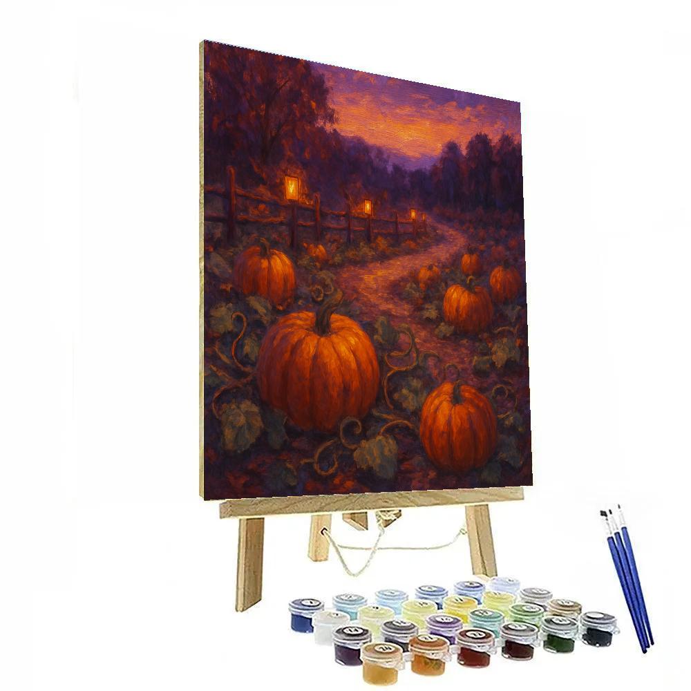 Pumpkin Hollow Twilight paint by number