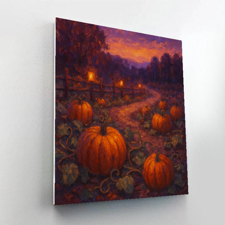 Pumpkin Hollow Twilight paint by number