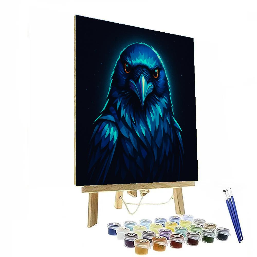 Midnight Raven Vector Number painting