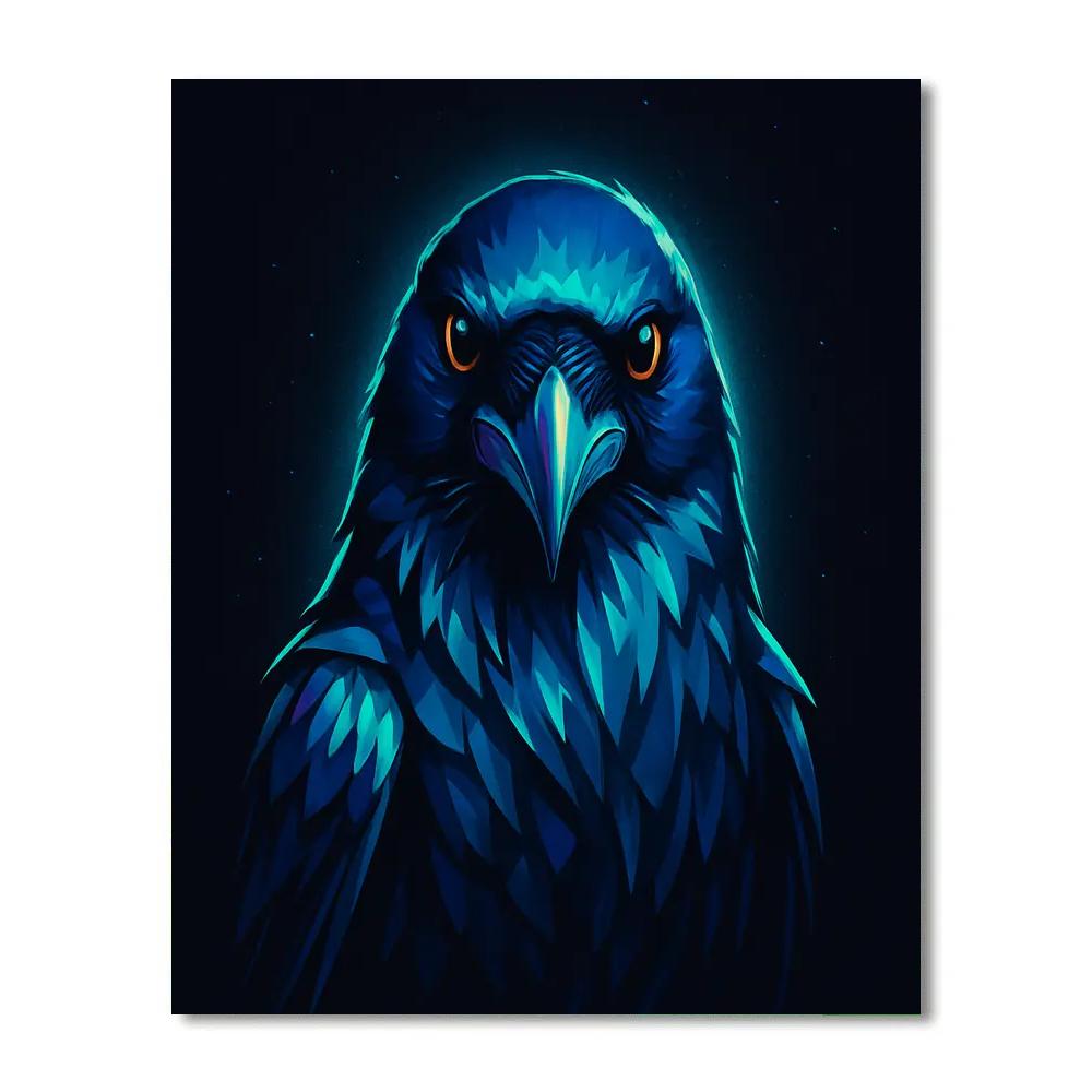 Midnight Raven Vector Number painting