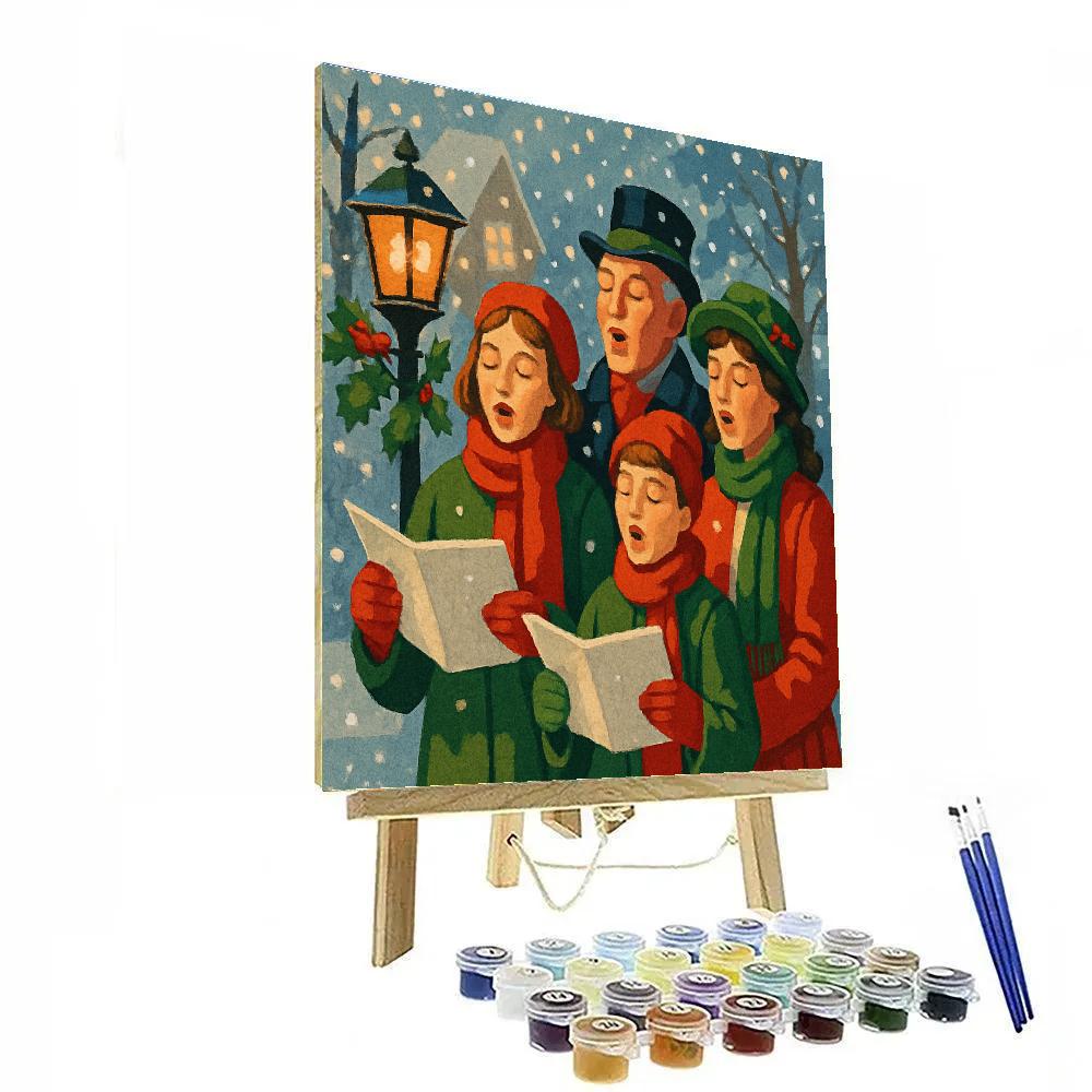 Snowflake Carol Ensemble painting number kit