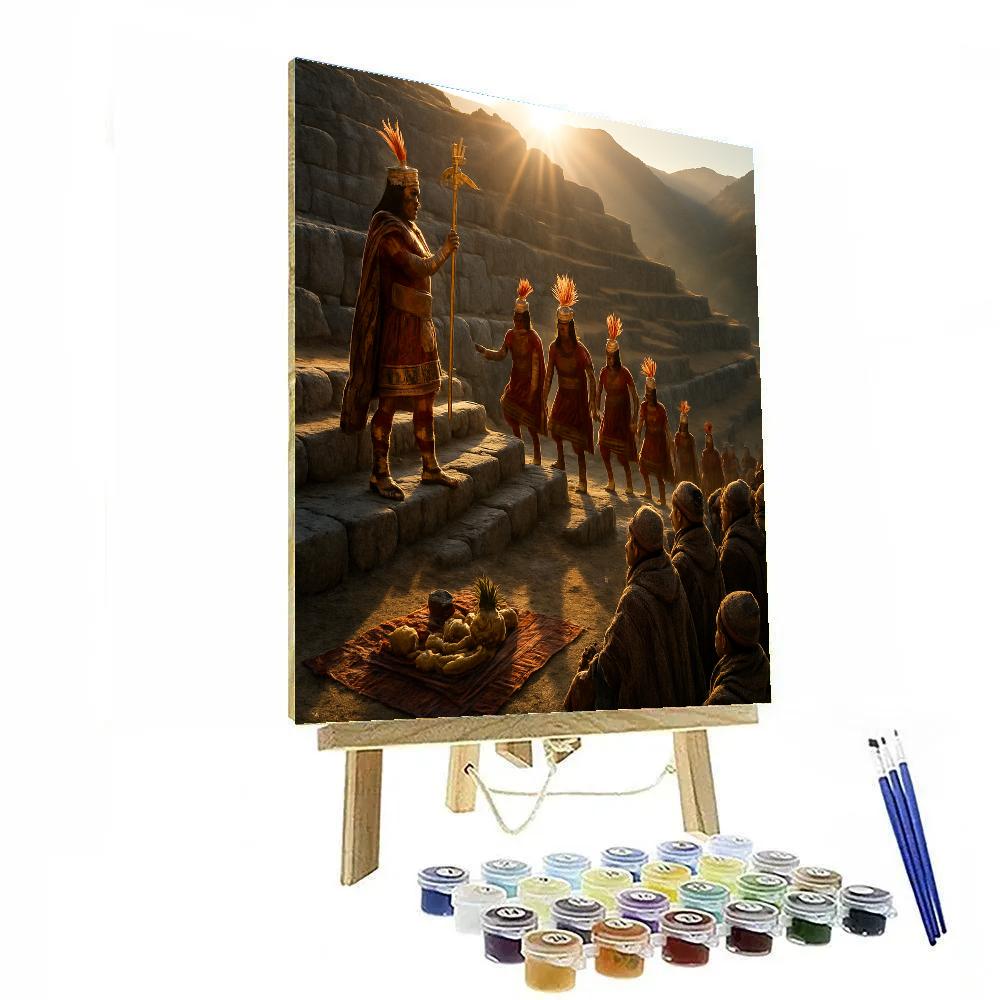 Inti Raymi Sun Festival Steps Painting by numbers kit