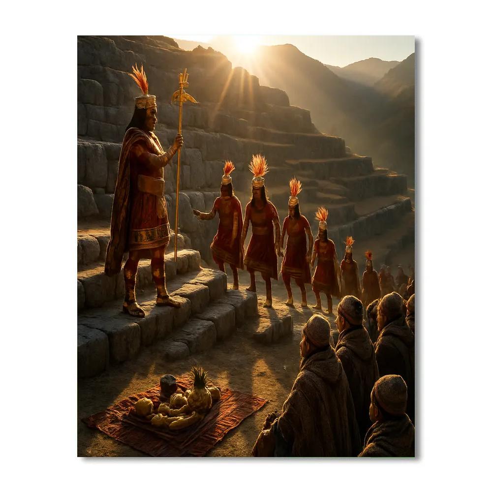 Inti Raymi Sun Festival Steps Painting by numbers kit