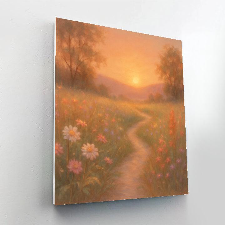 Sunset Meadow Pathway Painting by numbers kit
