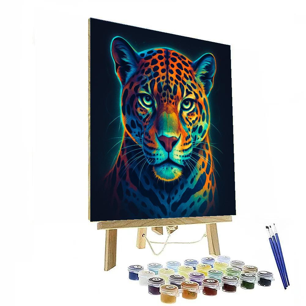 Electric Jaguar Prism Portrait DIY paint by numbers