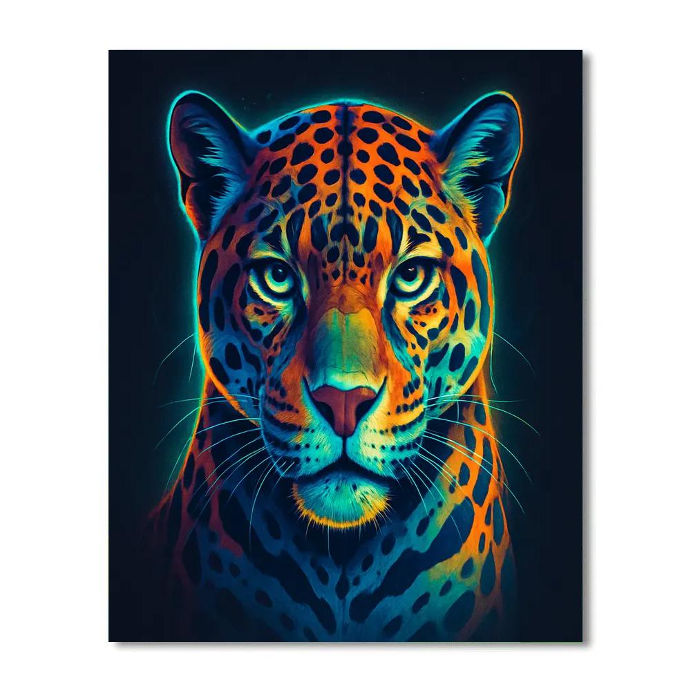 Electric Jaguar Prism Portrait DIY paint by numbers