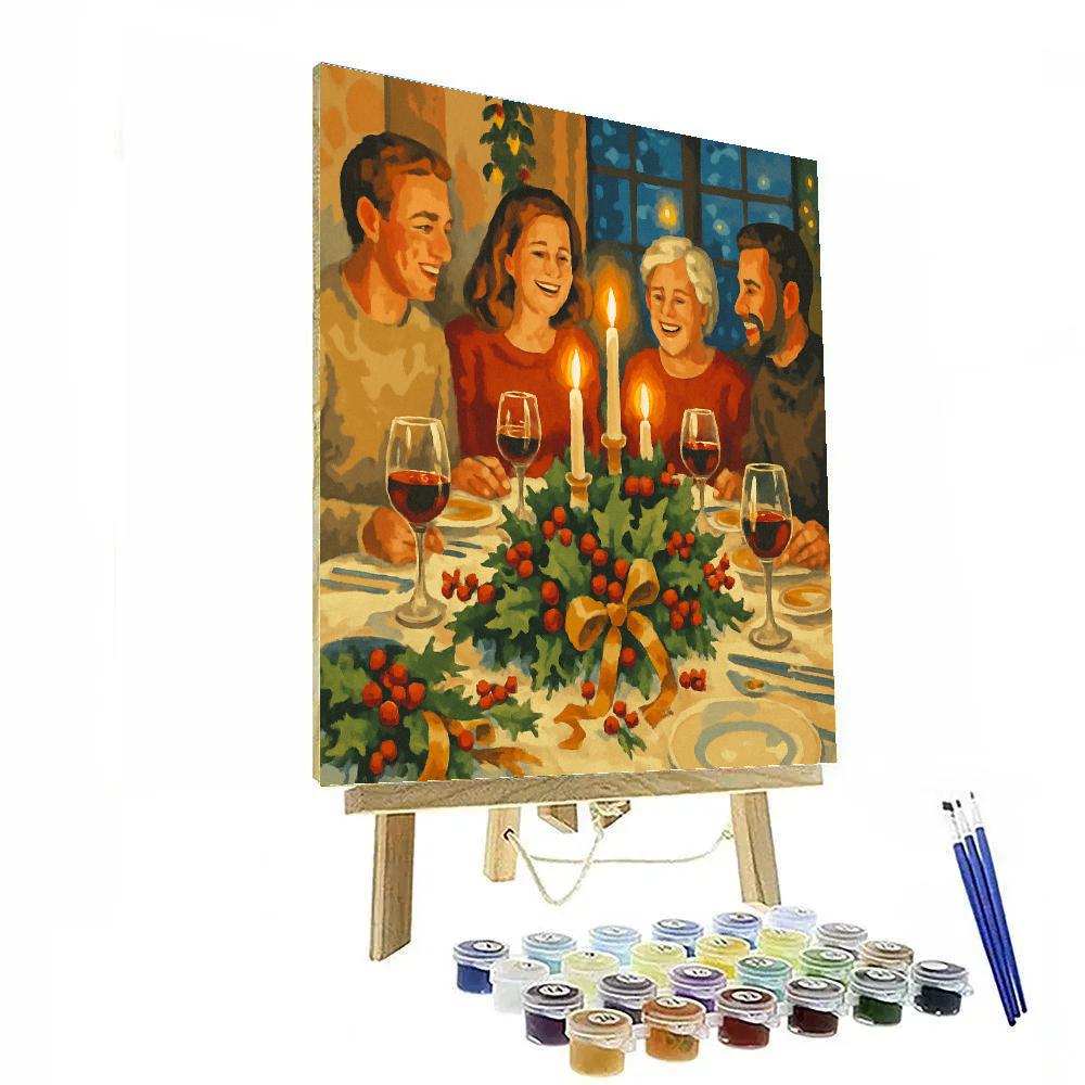 Twinkling Candlelight Feast painting number kit