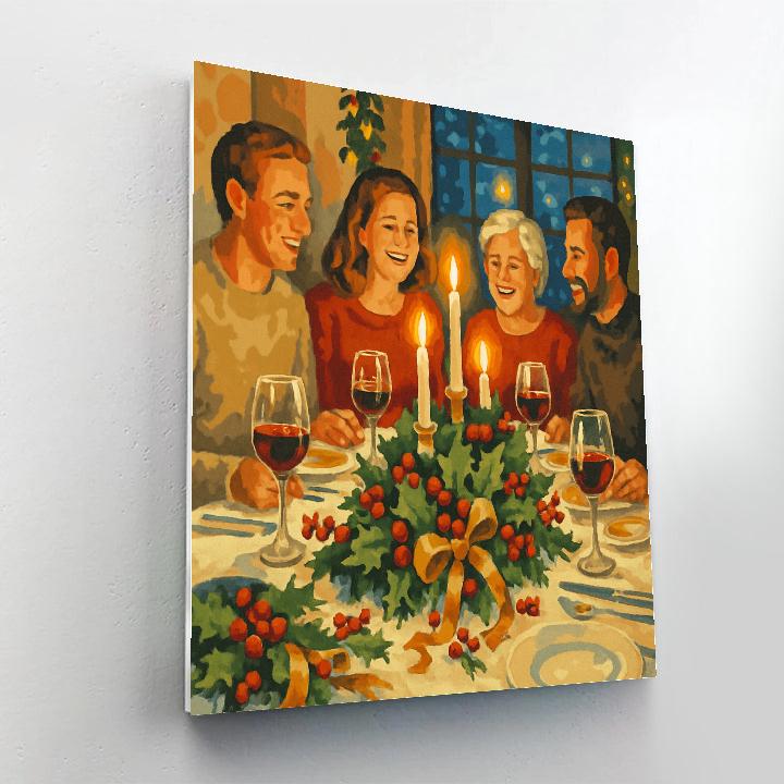 Twinkling Candlelight Feast painting number kit
