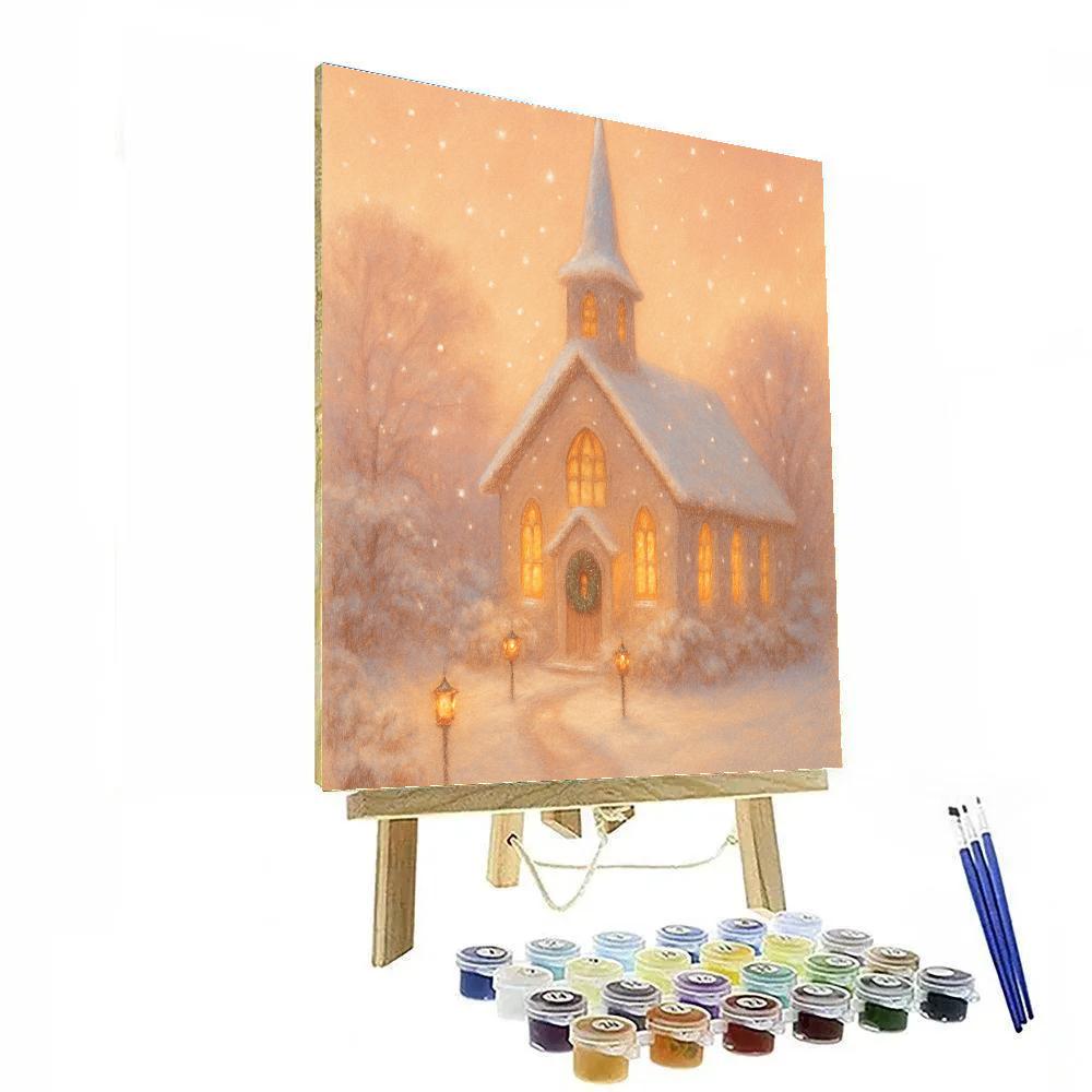 Church Bells Under Falling Snow DIY paint by numbers