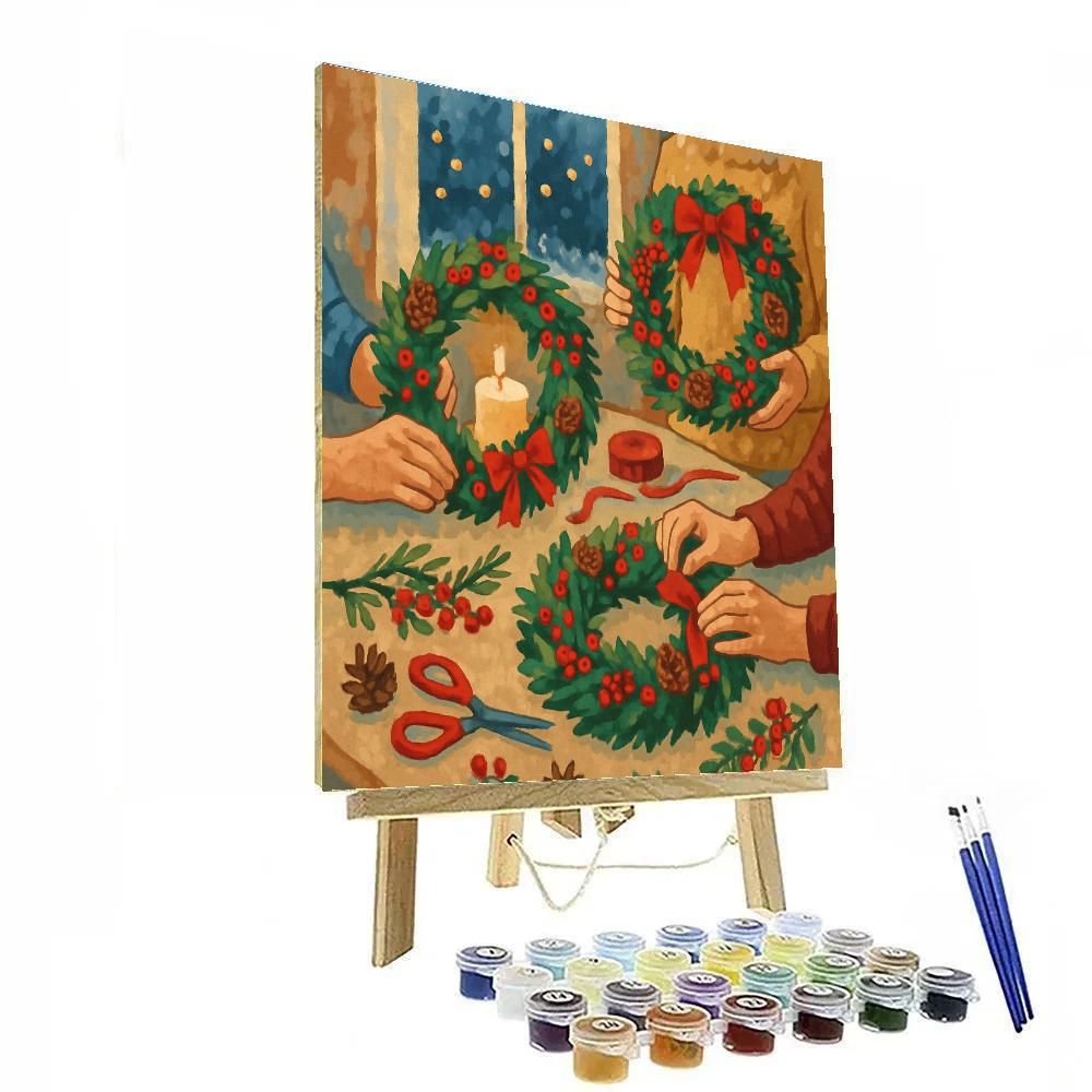 Wreath-Making Workshop Paint by numbers art