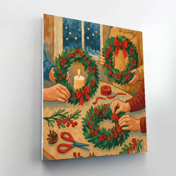 Wreath-Making Workshop Paint by numbers art