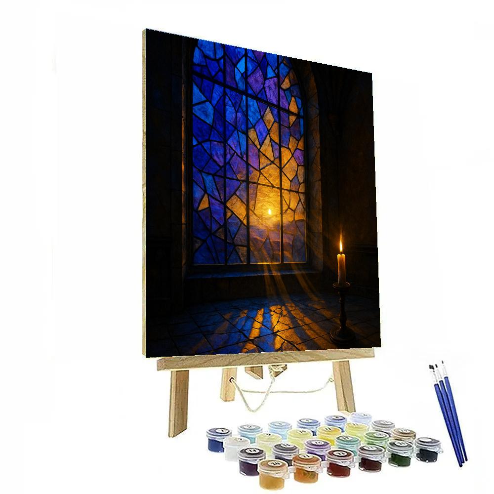 Stained Glass Twilight Mosaic Painting by numbers kit