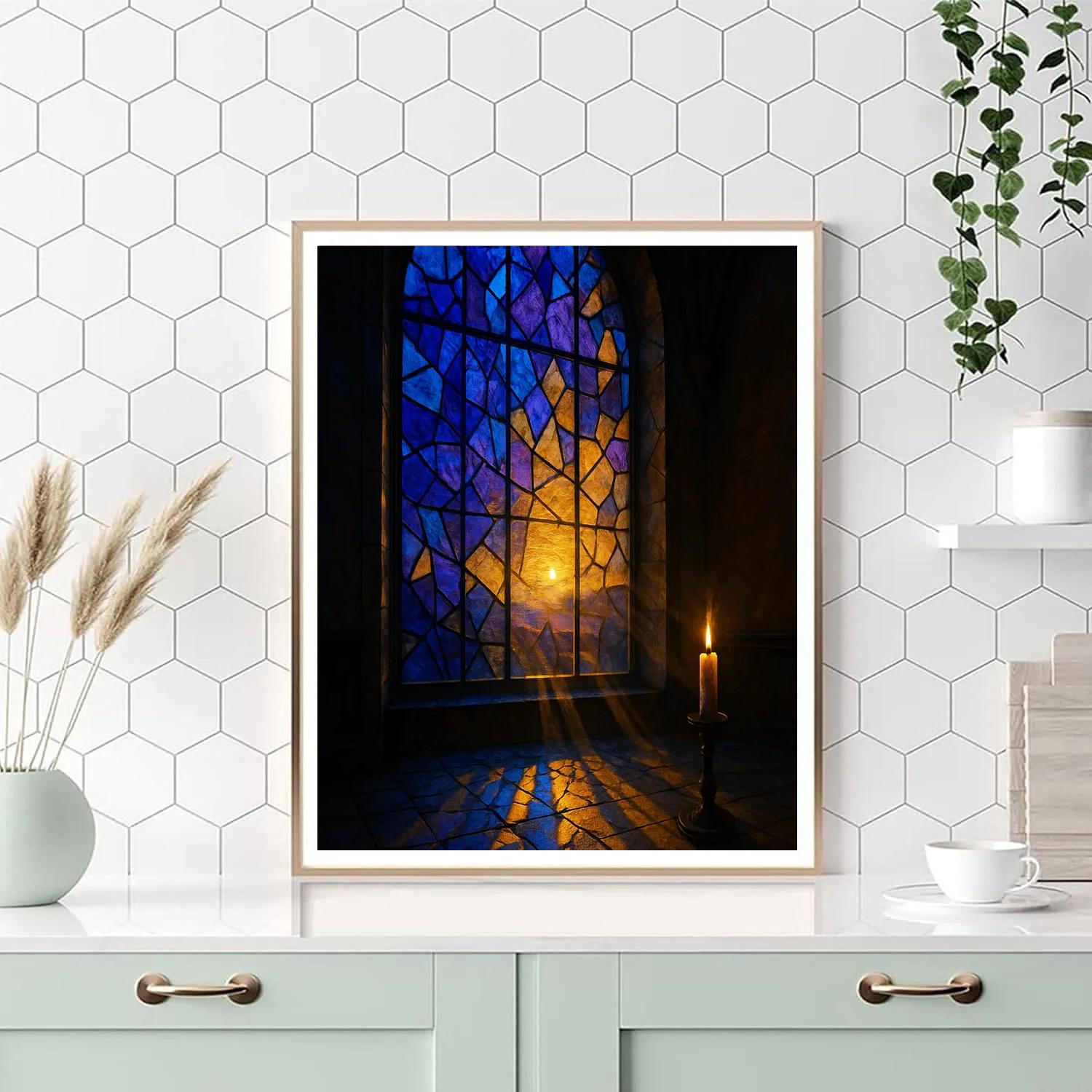Stained Glass Twilight Mosaic Painting by numbers kit