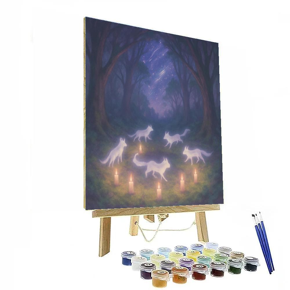 Enchanted Hollow Of Floating Candles paint by color