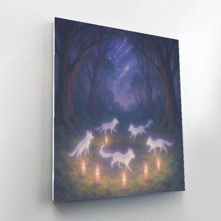Enchanted Hollow Of Floating Candles paint by color
