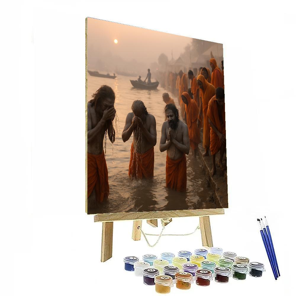 Kumbh Mela River Dip Numbered painting kits
