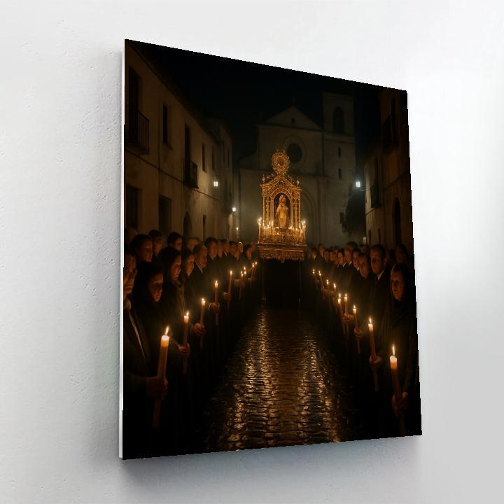 Easter Procession Candlelight DIY paint by numbers