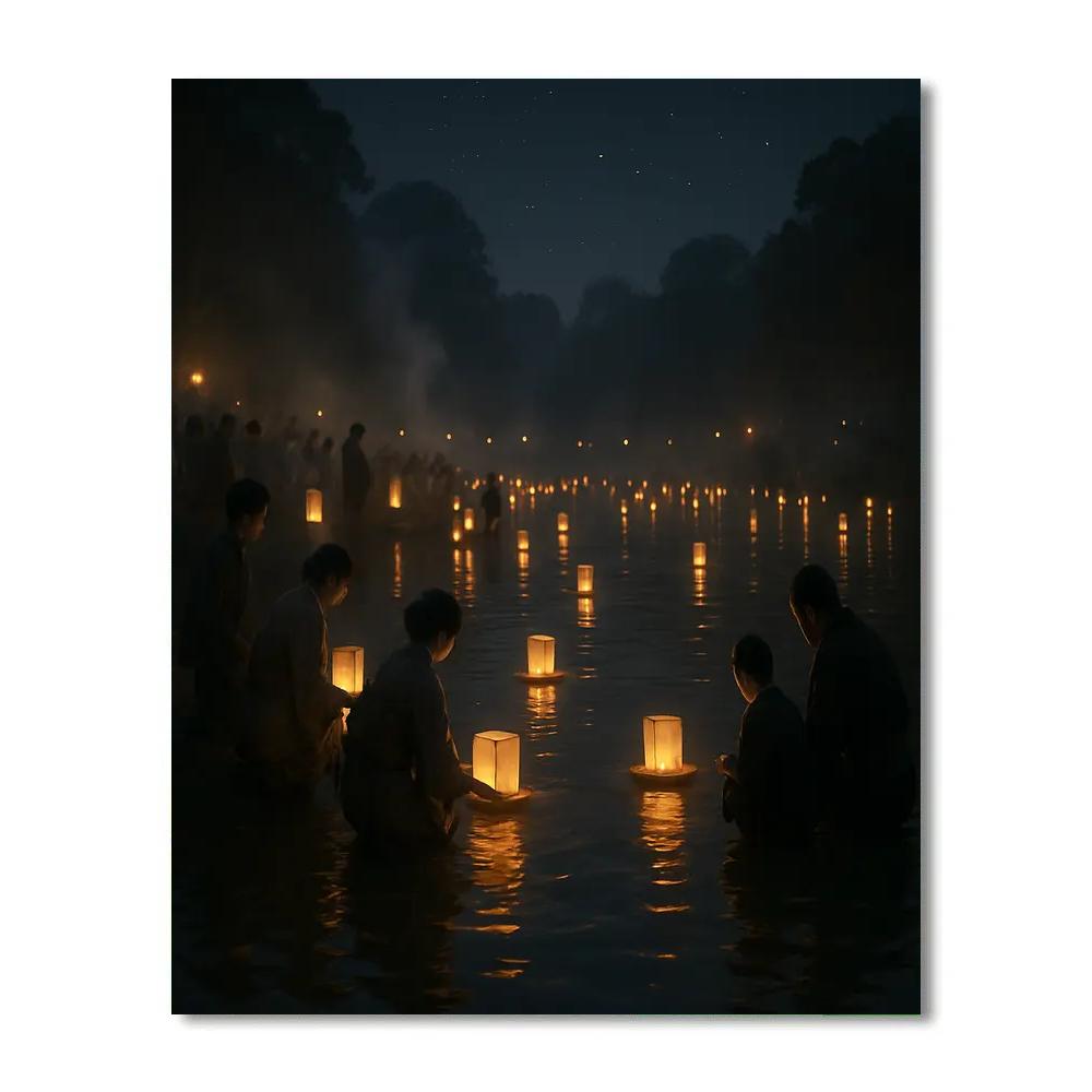 Lantern Floating Memorial Paint by numbers art