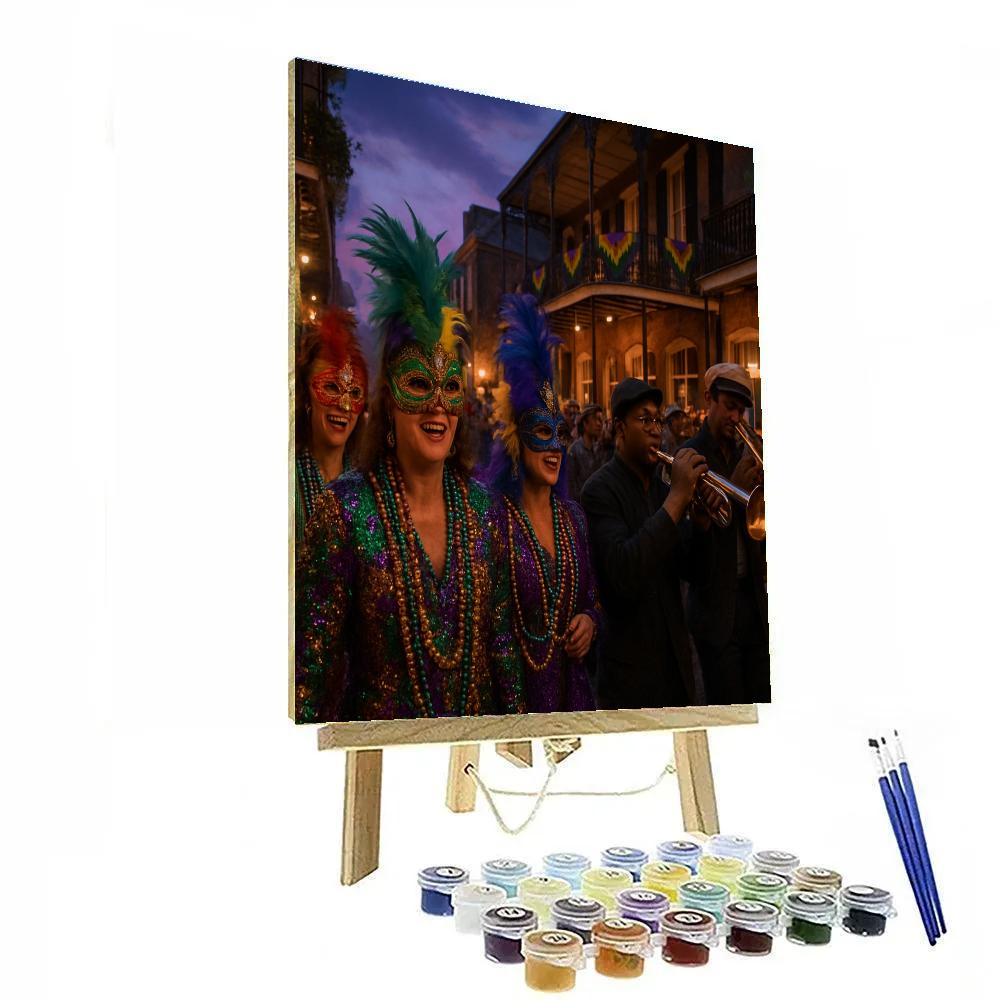 Mardi Gras Masked Ball Street DIY paint by numbers