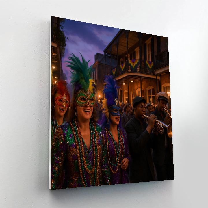 Mardi Gras Masked Ball Street DIY paint by numbers