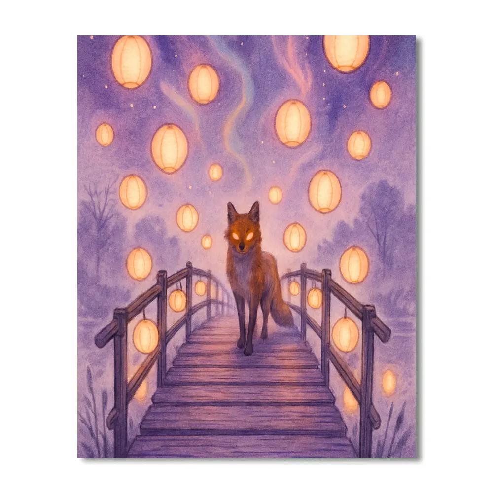 Lanterns Above The Spindle Bridge Paint by numbers kits