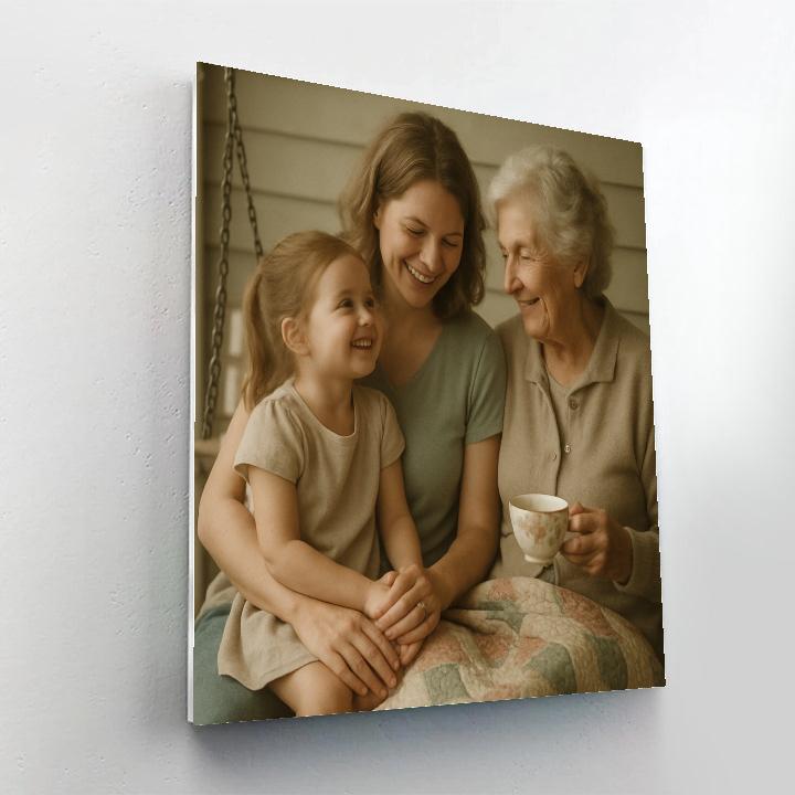 Grandmother Mother And Child Three Generations painting number kit