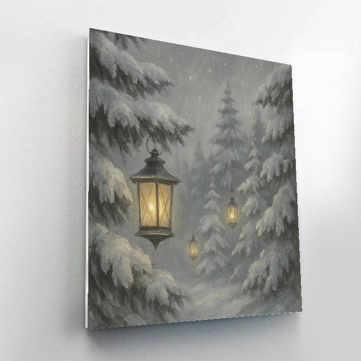 Silent Forest Lantern Choir paint by number