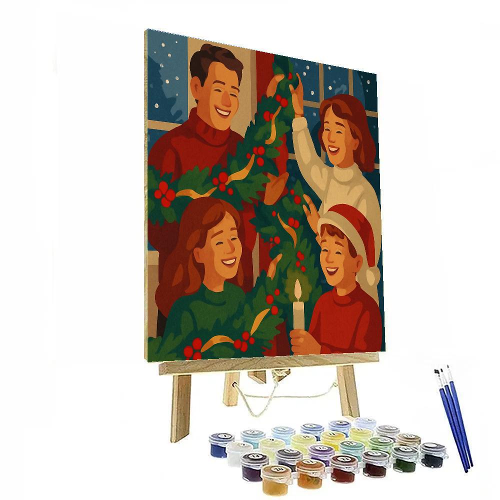 Garland-Crowned Holiday Cheer Paint by numbers kits