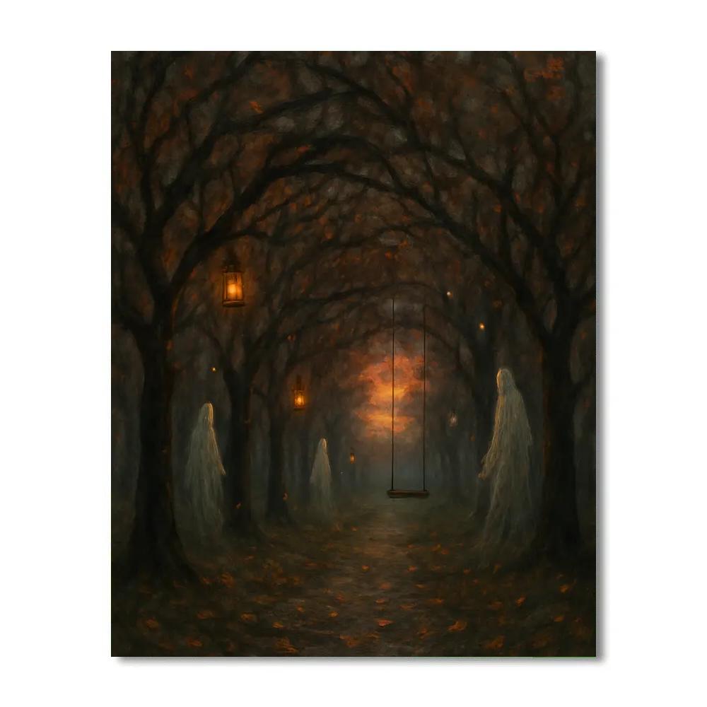 Spectral Orchard Pathway Numbered painting kits