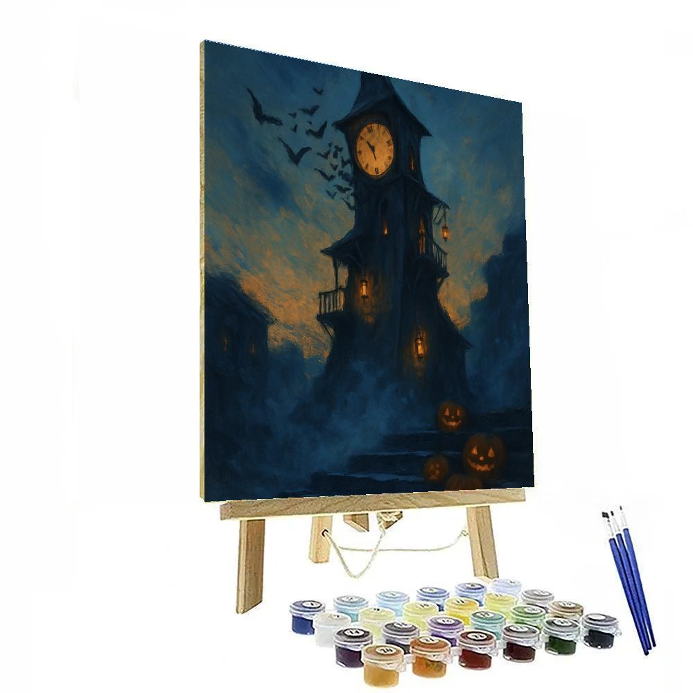 Clocktower Of Fallen Leaves paint by numbers