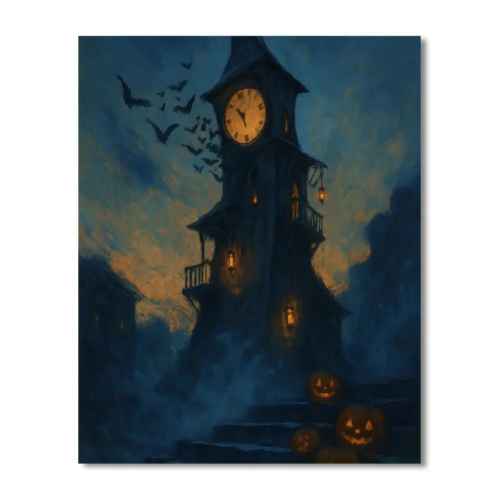 Clocktower Of Fallen Leaves paint by numbers