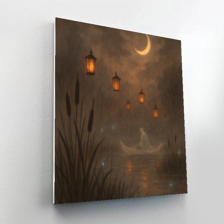 Marsh Of Whispered Lanterns Paint by numbers art