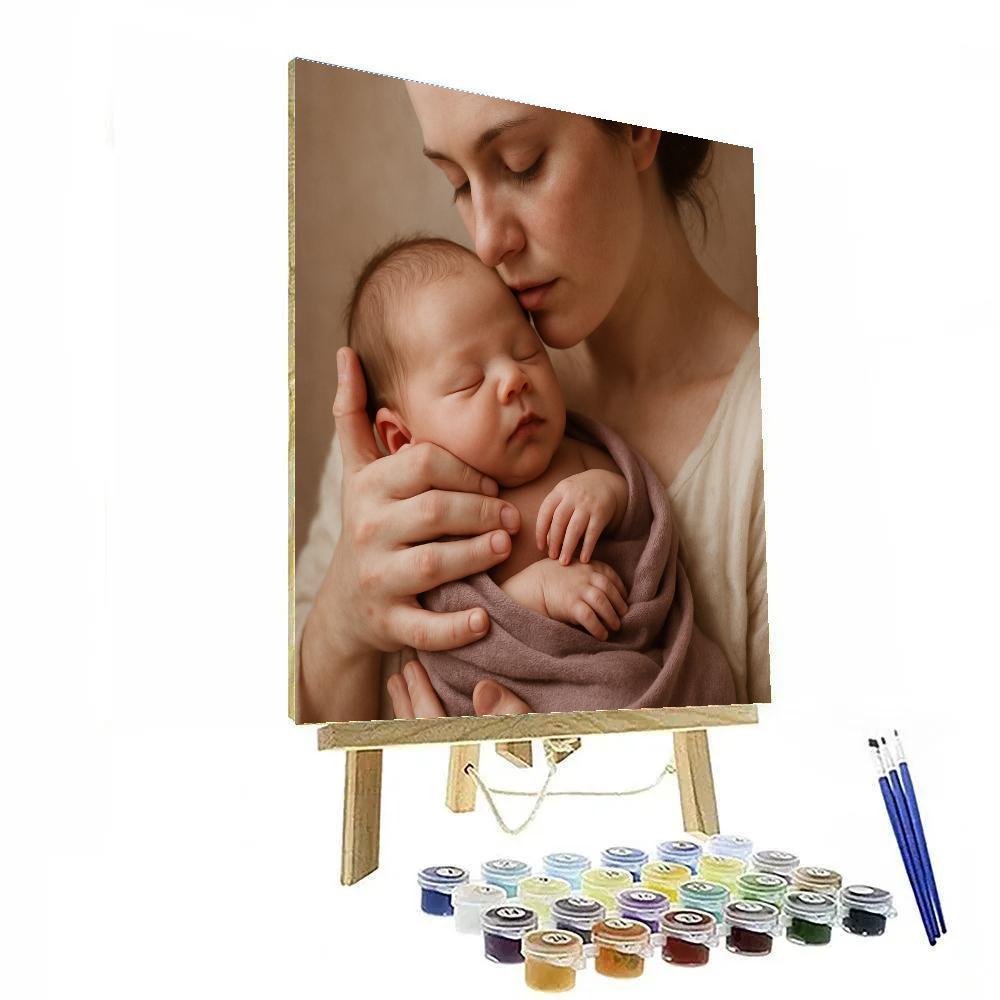 Newborn Cradle Hands Of Mother paint by numbers