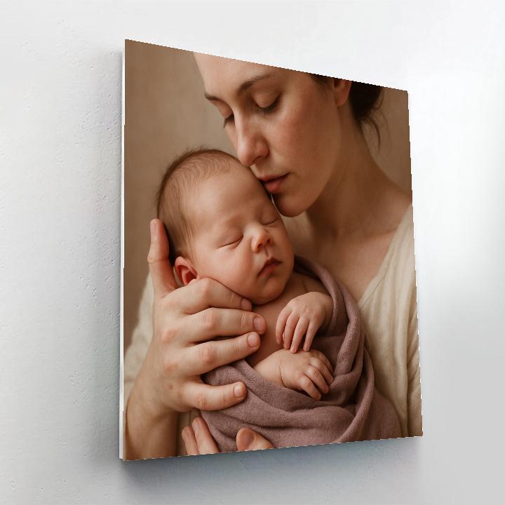 Newborn Cradle Hands Of Mother paint by numbers