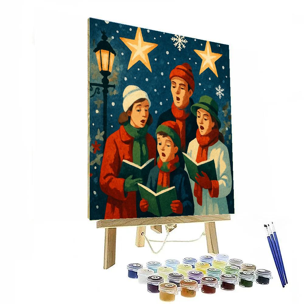 Snowy Star Song DIY paint by numbers