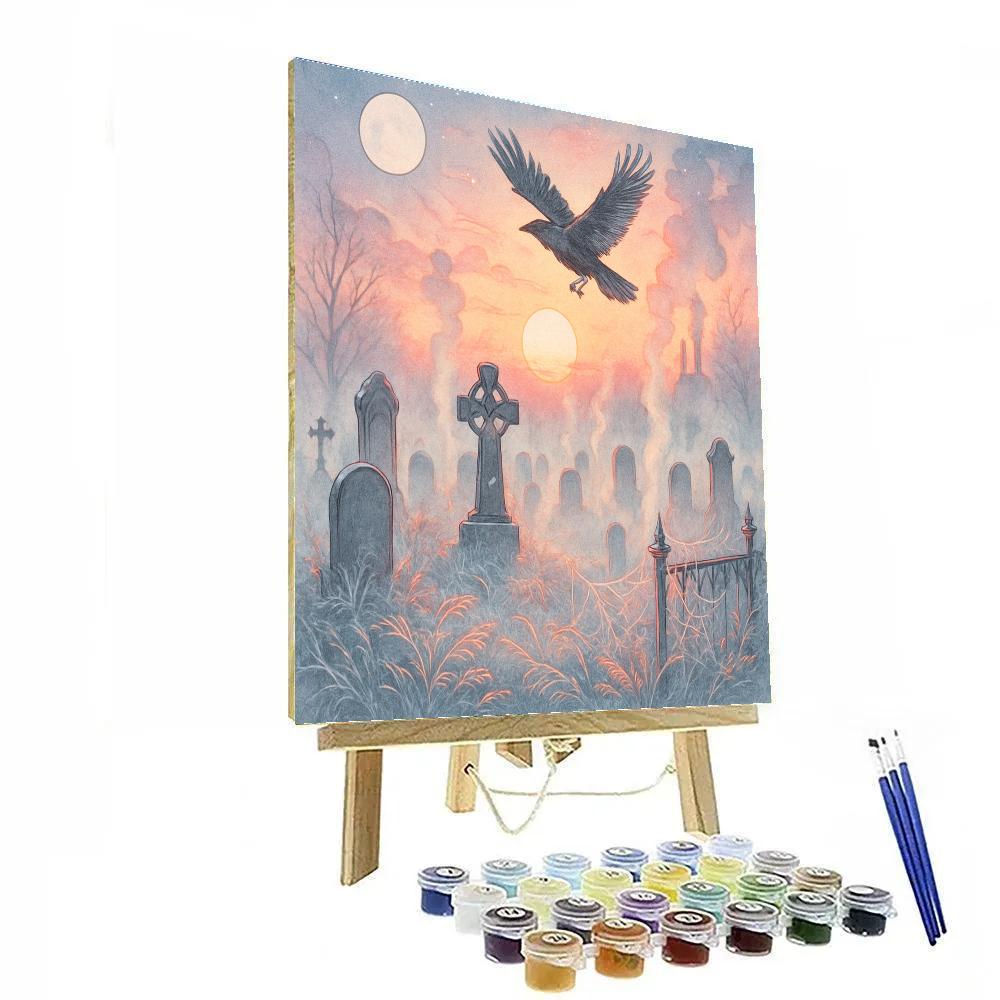 Frosted Graveyard Sunrise DIY paint by numbers