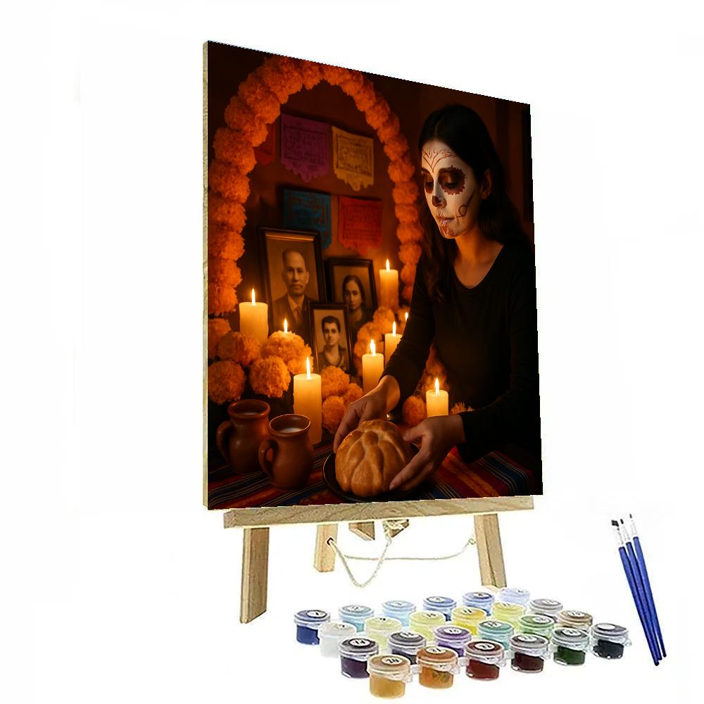 Día De Muertos Ofrenda Ceremony DIY paint by numbers