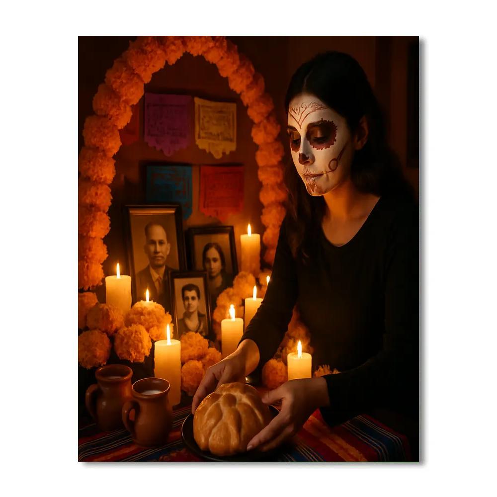 Día De Muertos Ofrenda Ceremony DIY paint by numbers
