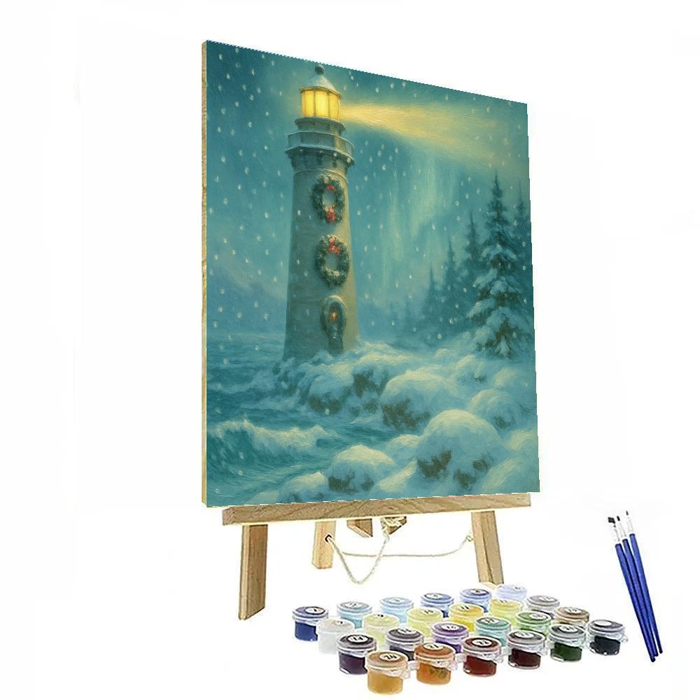 Polar Lighthouse Holiday Beacon DIY paint by numbers