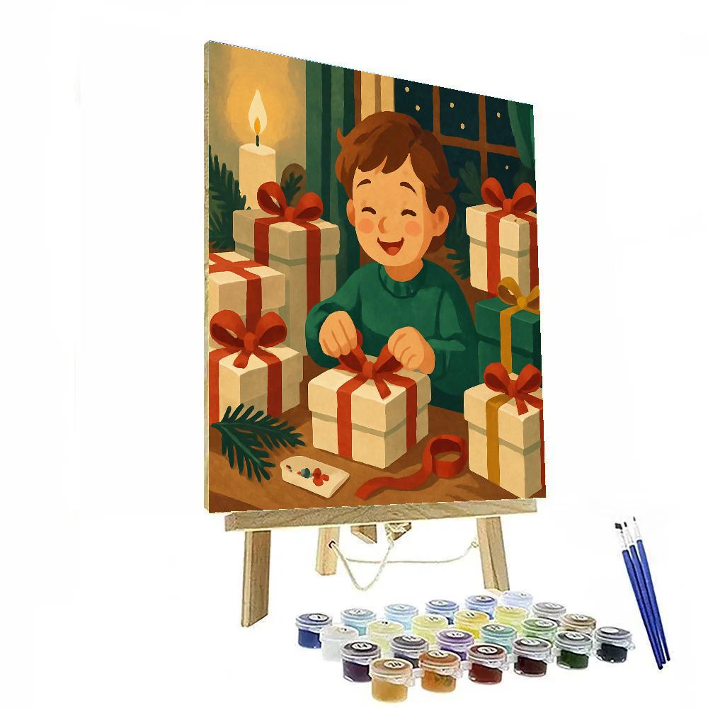 Wrapped In Ribbon Wonder paint by numbers