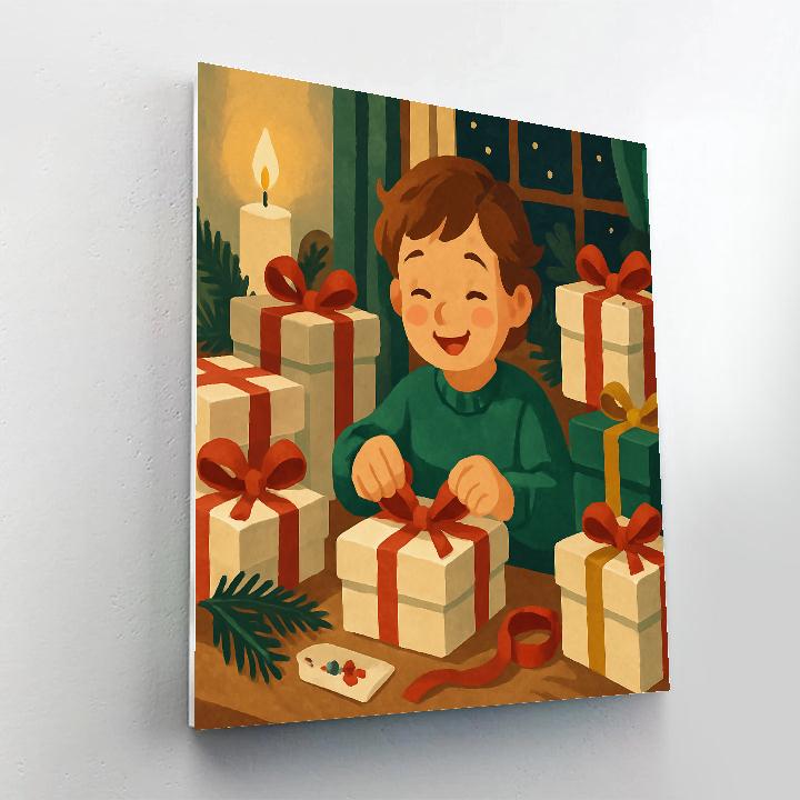 Wrapped In Ribbon Wonder paint by numbers