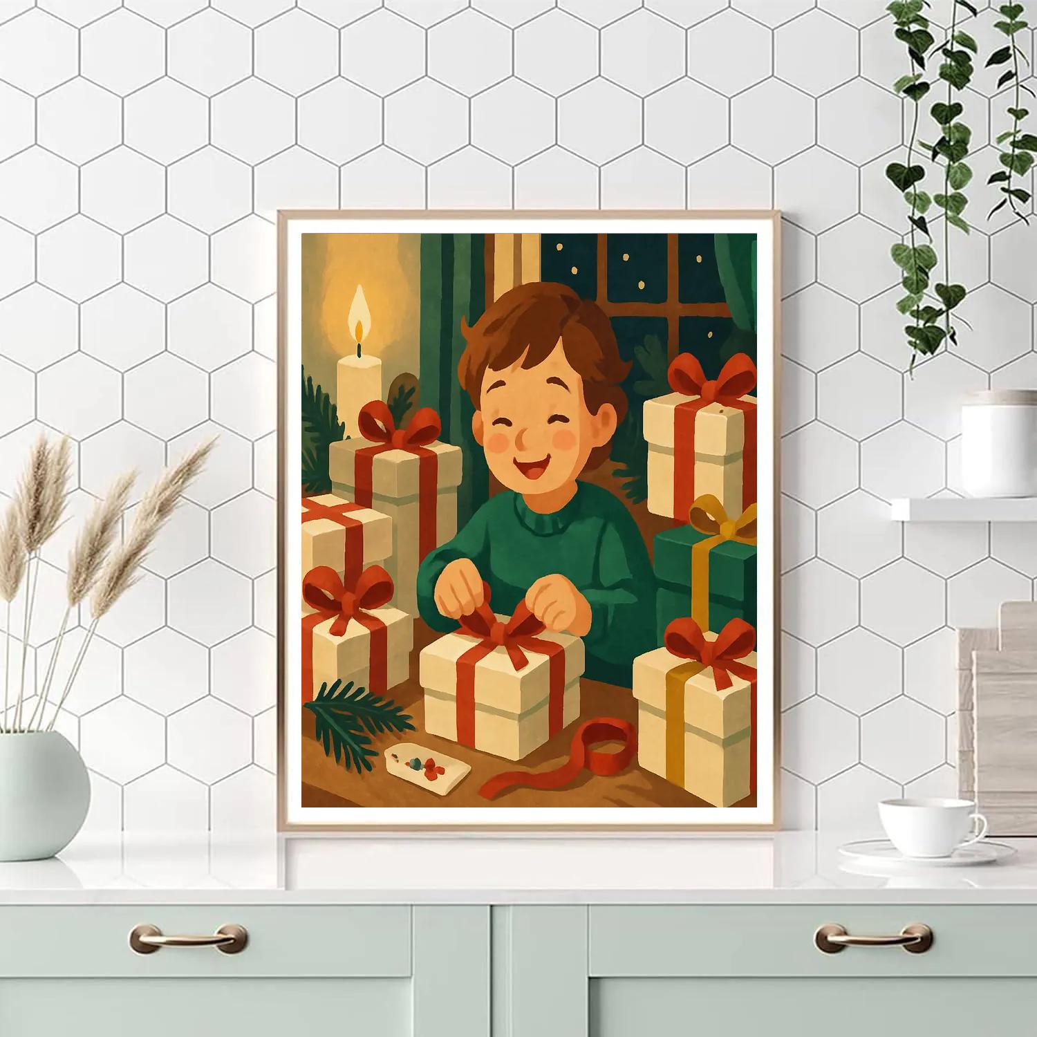 Wrapped In Ribbon Wonder paint by numbers