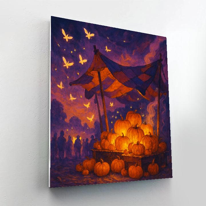 Mothlight Over The Pumpkin Stalls DIY paint by numbers
