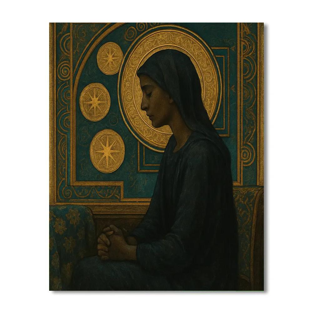 Gustav Gilded Orbit Number painting